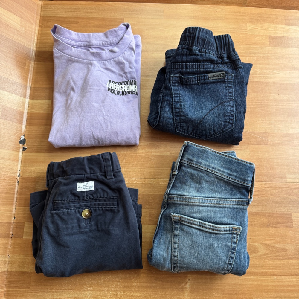 Boys size 5/6 bundle jeans, shirts, elastic waist, adjustable waist Abercrombie